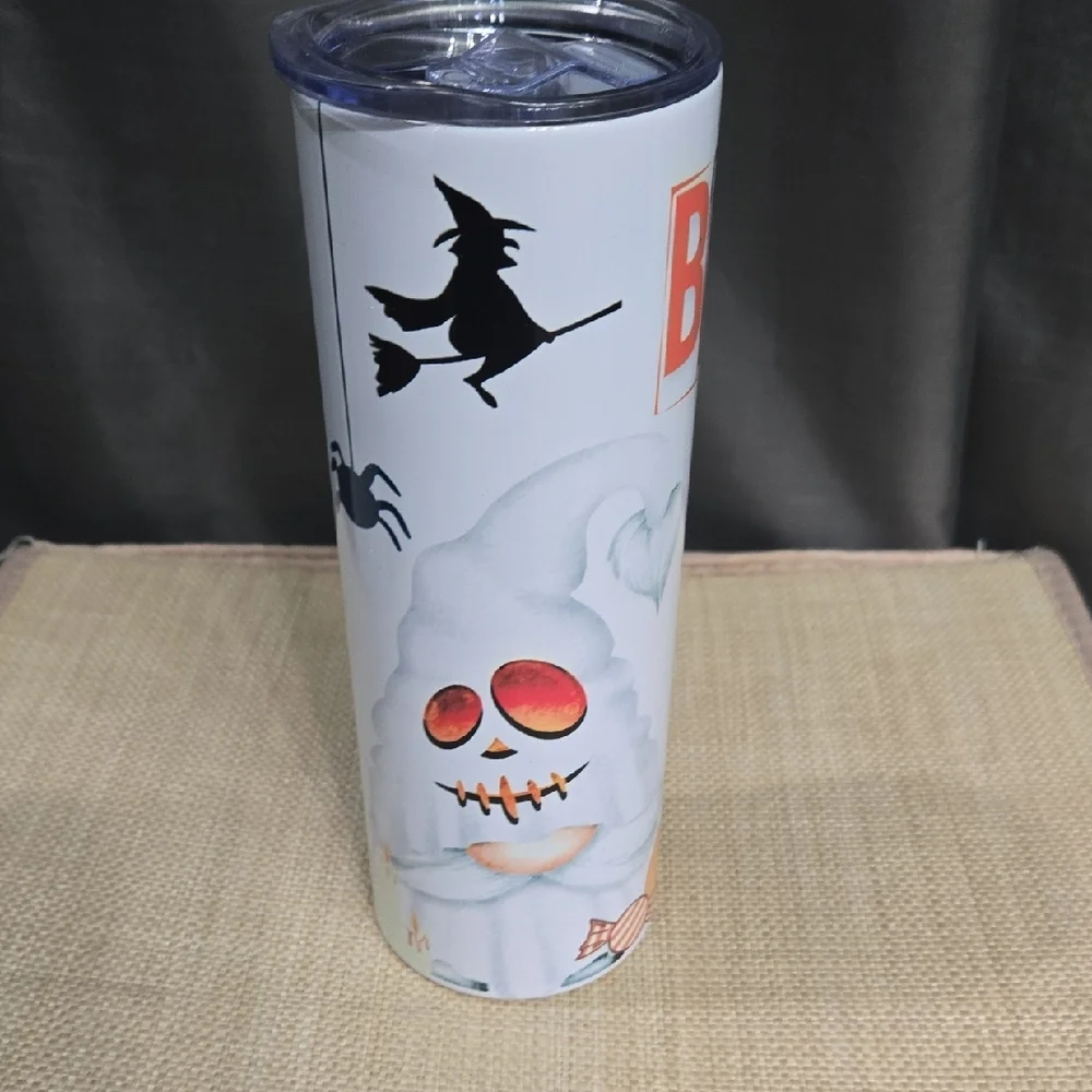 Halloween Themed Tumbler with Lid 20oz.